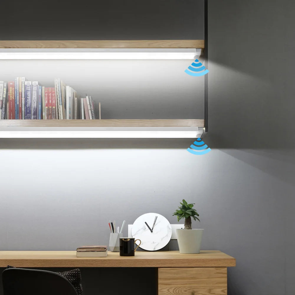 LED Motion Sensor Light Wireless LED Night Light Type C Rechargeable Light Cabinet Wardrobe Lamp Staircase Backlight For Kitchen